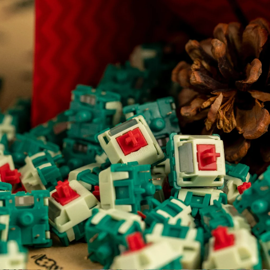 

HUANO Рождественский переключатель латте 23,5 мм, пружина, линейный переключатель хода 3,7 мм, механические переключатели клавиатуры, Япония PR05, тонкая смазка