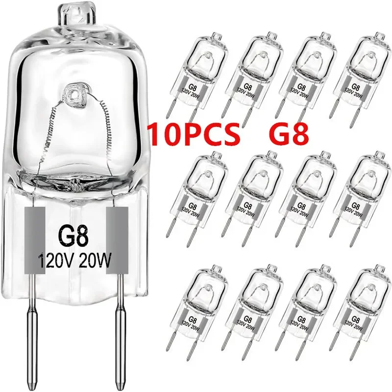 New 10/50/100PCS G8 120V 20W 35W 50W LED Lamp Bulbs Eco Halogen Light Bulbs Inserted Beads Crystal Lamp Halogen Bulb
