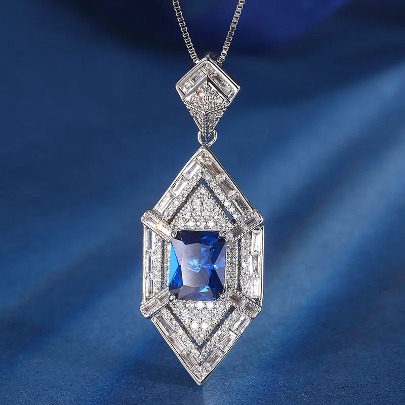 

Новый позолоченный комплект в нишевом стиле с королевскими синими драгоценными камнями, основной камень 8*10-6*8