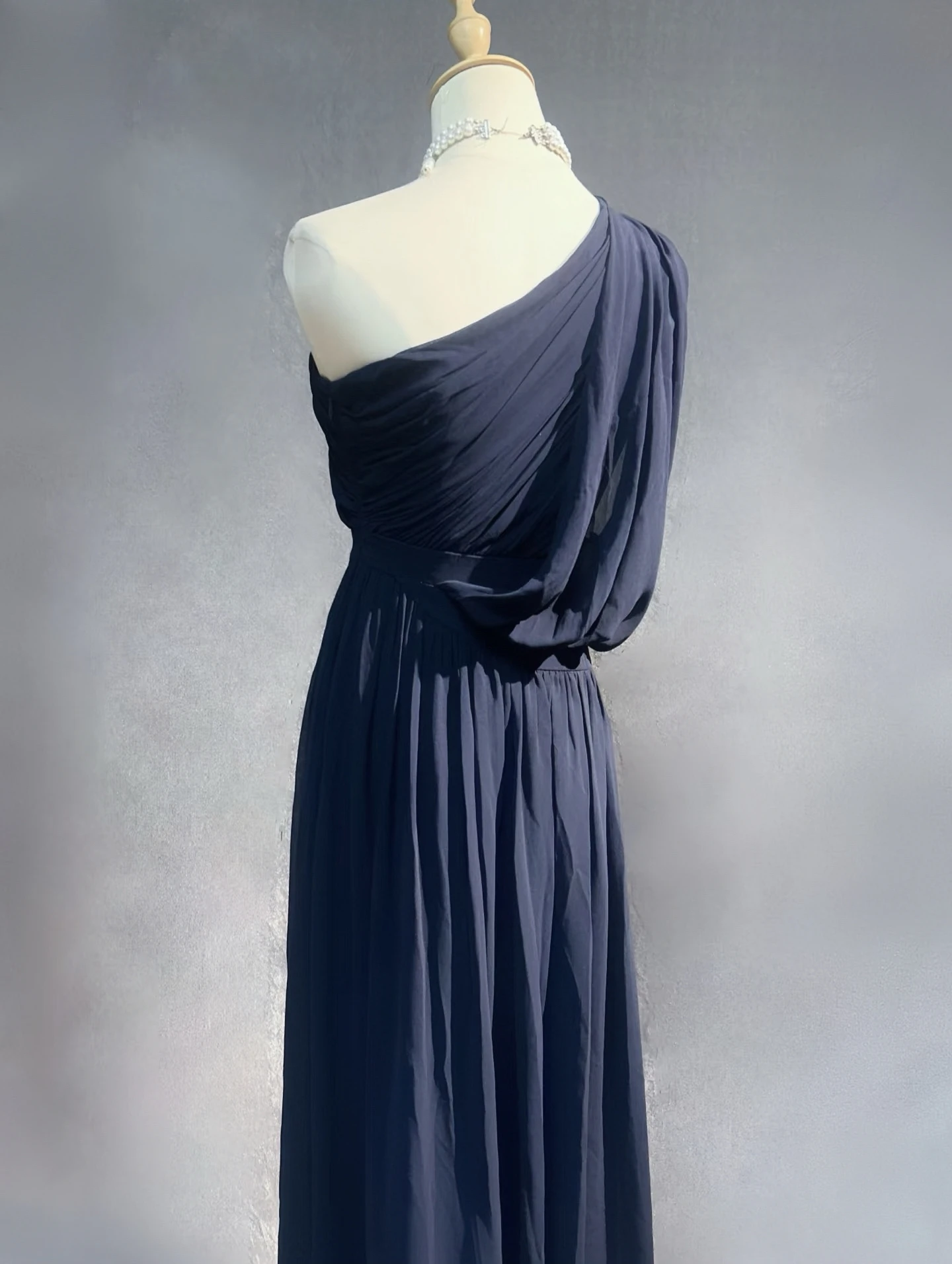 Vestido sencillo de dama de honor con un hombro inclinado para mujer, vestido largo Formal para invitados de boda, vestidos de noche para fiesta