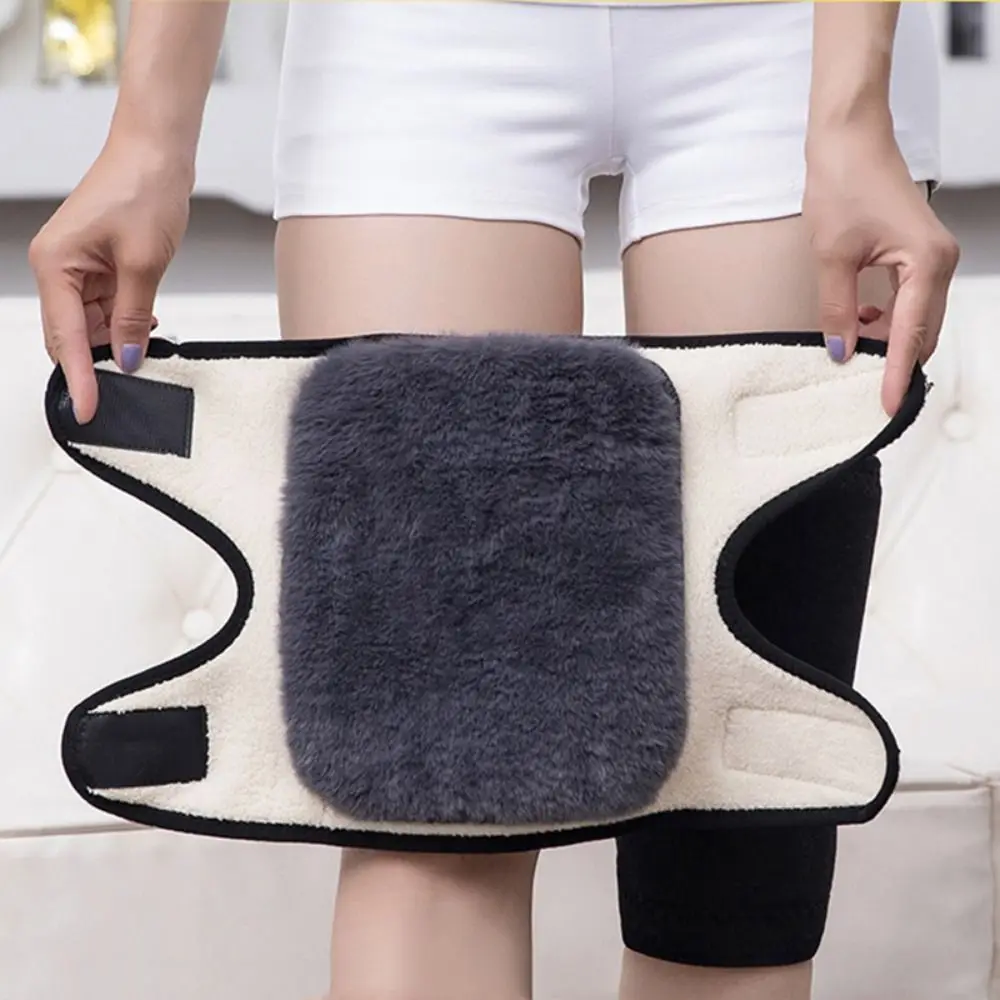 

New Winter Thicken Warm Knee Pads Fluff Adjustable Size Leg Sleeves Elderly Joint Mens Womens Soft Knee Warmer