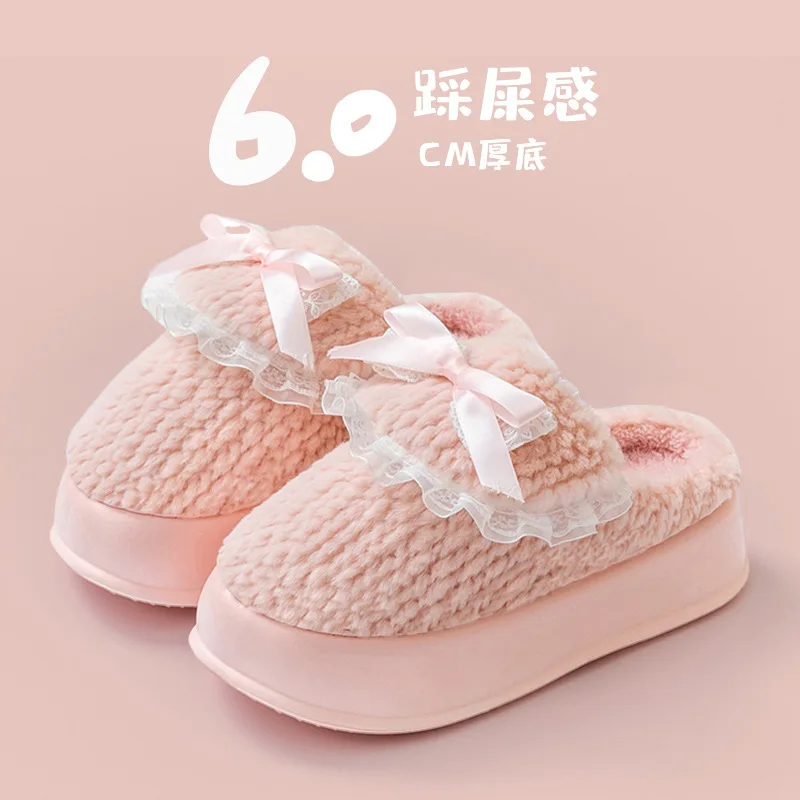 2024 nuove pantofole con zoccoli in pelliccia da donna inverno caldo diapositive robuste peluche antiscivolo pantofole da casa scarpe da camera da