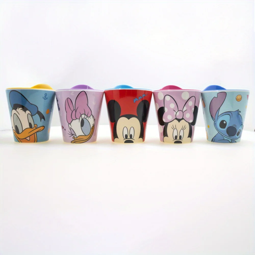 1pc Disney Cartoon Mickey Mouse Donald Duck and Stitch two-color cups three-dimensional cute cups Milk coffee cups durable cups