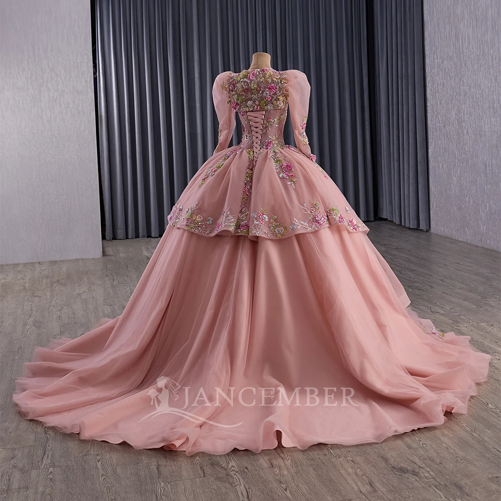 Abito da ballo personalizzato Abiti Quinceanera convertibili di 15 anni 2 in 1 Abiti rosa da 15 quinceañeras Abito da ballo per feste