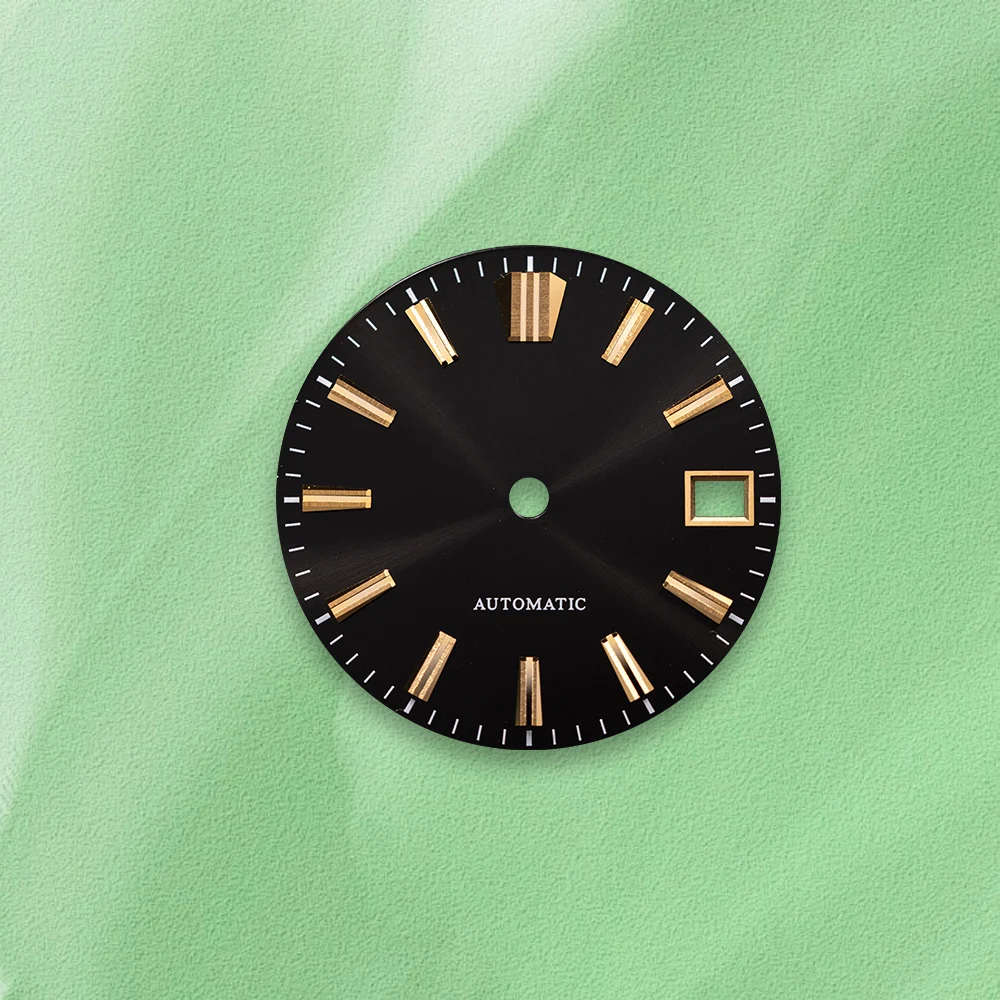 المبيعات الساخنة 28.5 مللي متر S شعار NH35 الأسود التلقائي الهاتفي لا Noctilucent صالح NH35 NH36 4R 7S ساعة يد تعمل بالحركة تعديل الملحقات