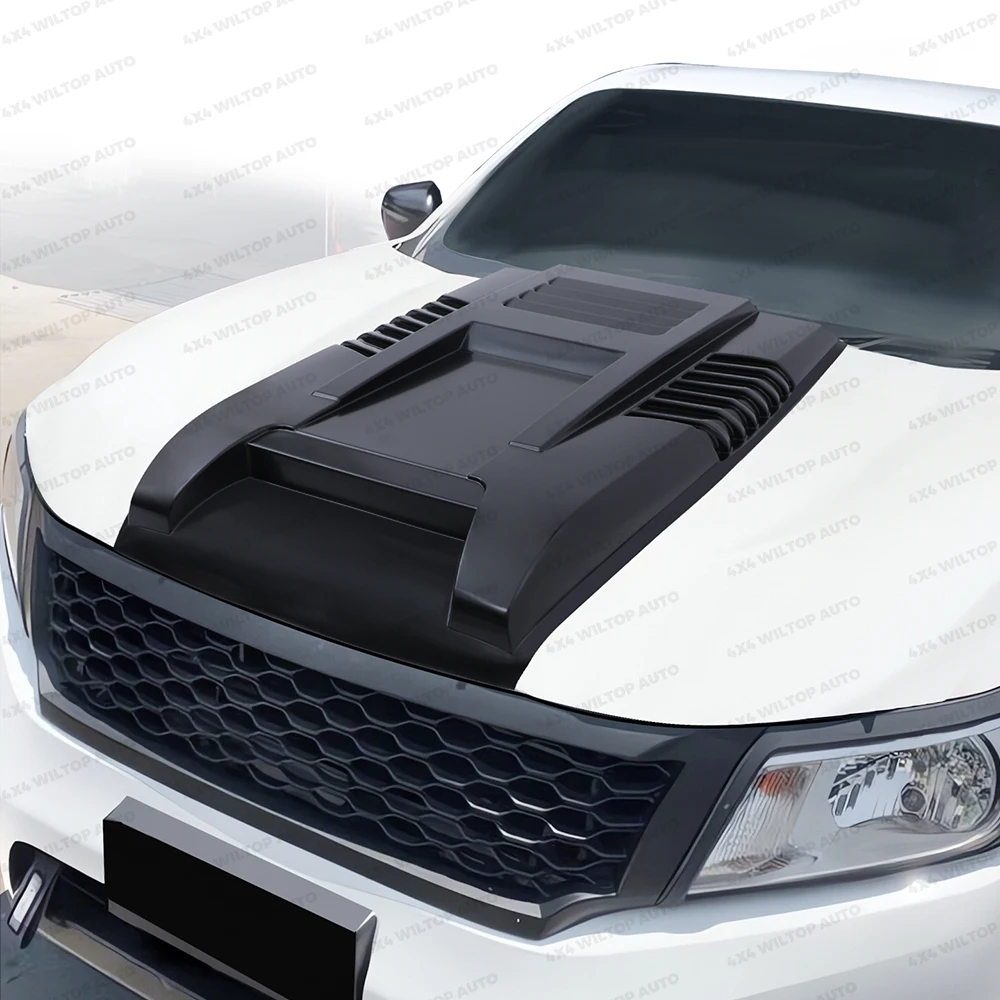For Nissan Navara NP300 2015-2020 Frontier D23 Front Bonnet Scoop Hood Cover Matte Black Bonnet Guard Protector Car Accessories