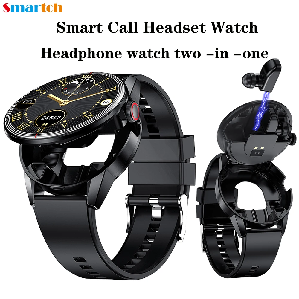 Men Smart Watch 2 In 1 TWS Wireless Earbuds Bracelet 1.32