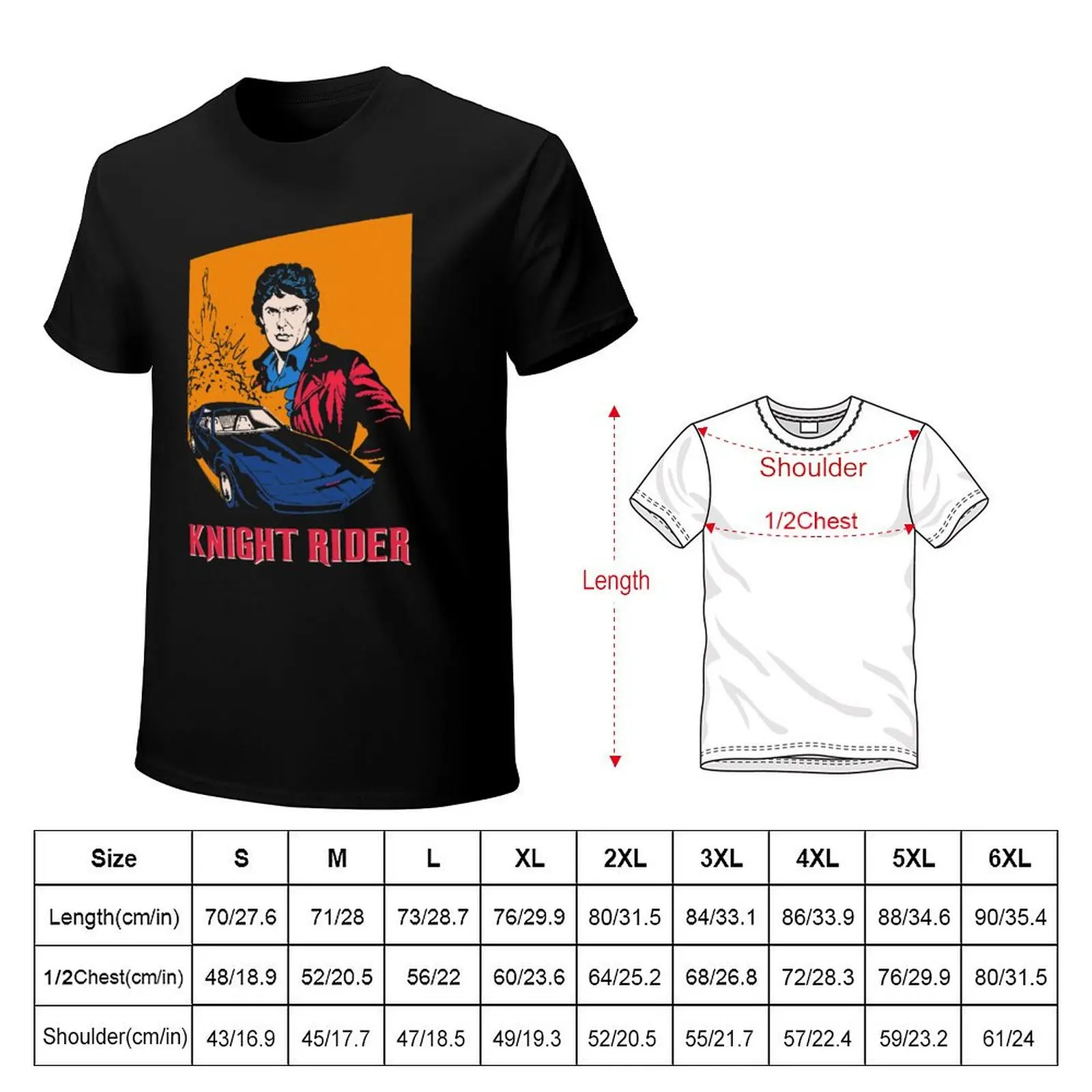 Knight Rider - Michael Knight - Kitt Supercar T-Shirt anime Blouse Men's t-shirts