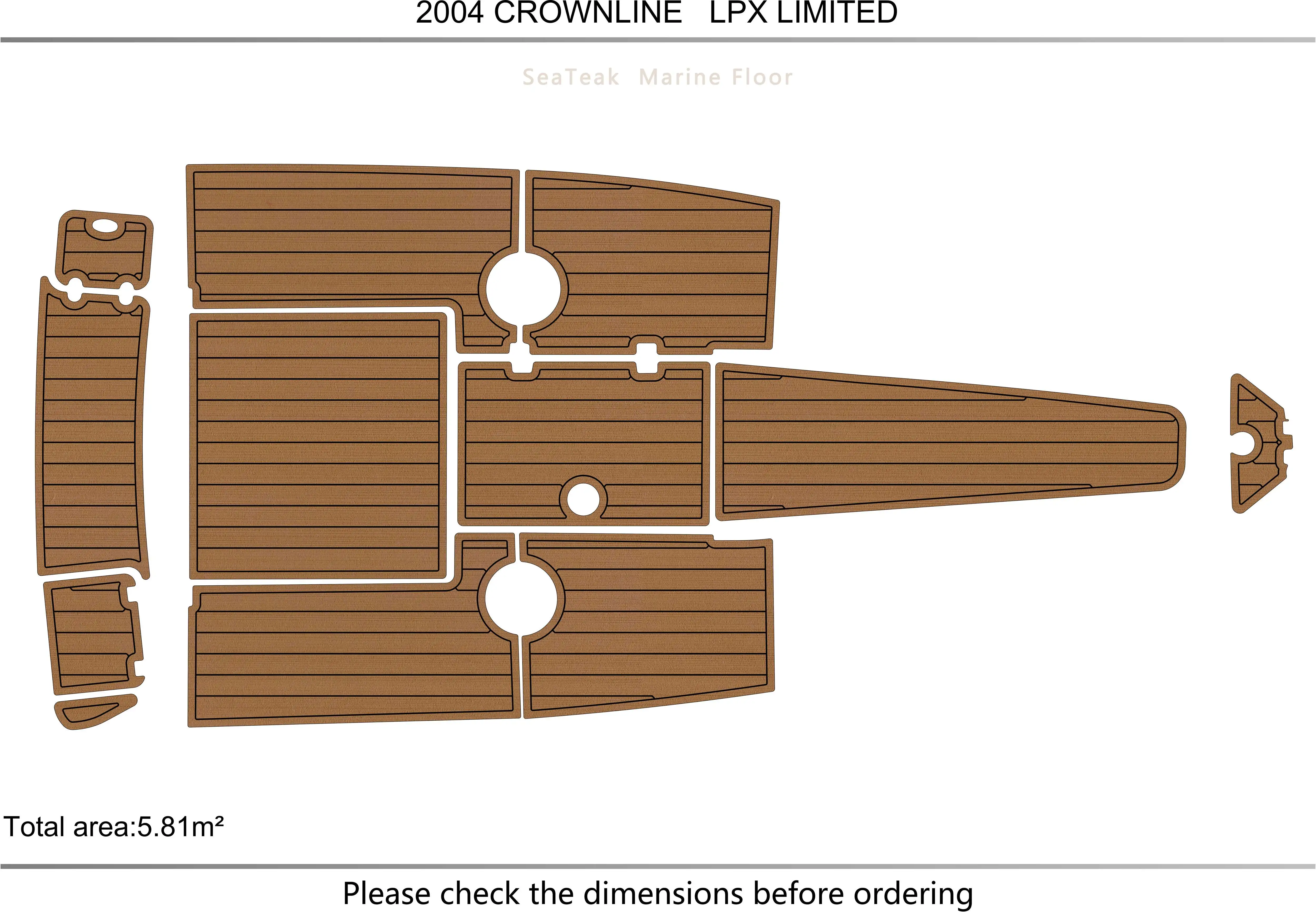 

2005 cobalt 252 Cockpit 1/4" 6mm EVA fAUX carpet Water Ski Yacht Fishing Boat Non-slip mat floor