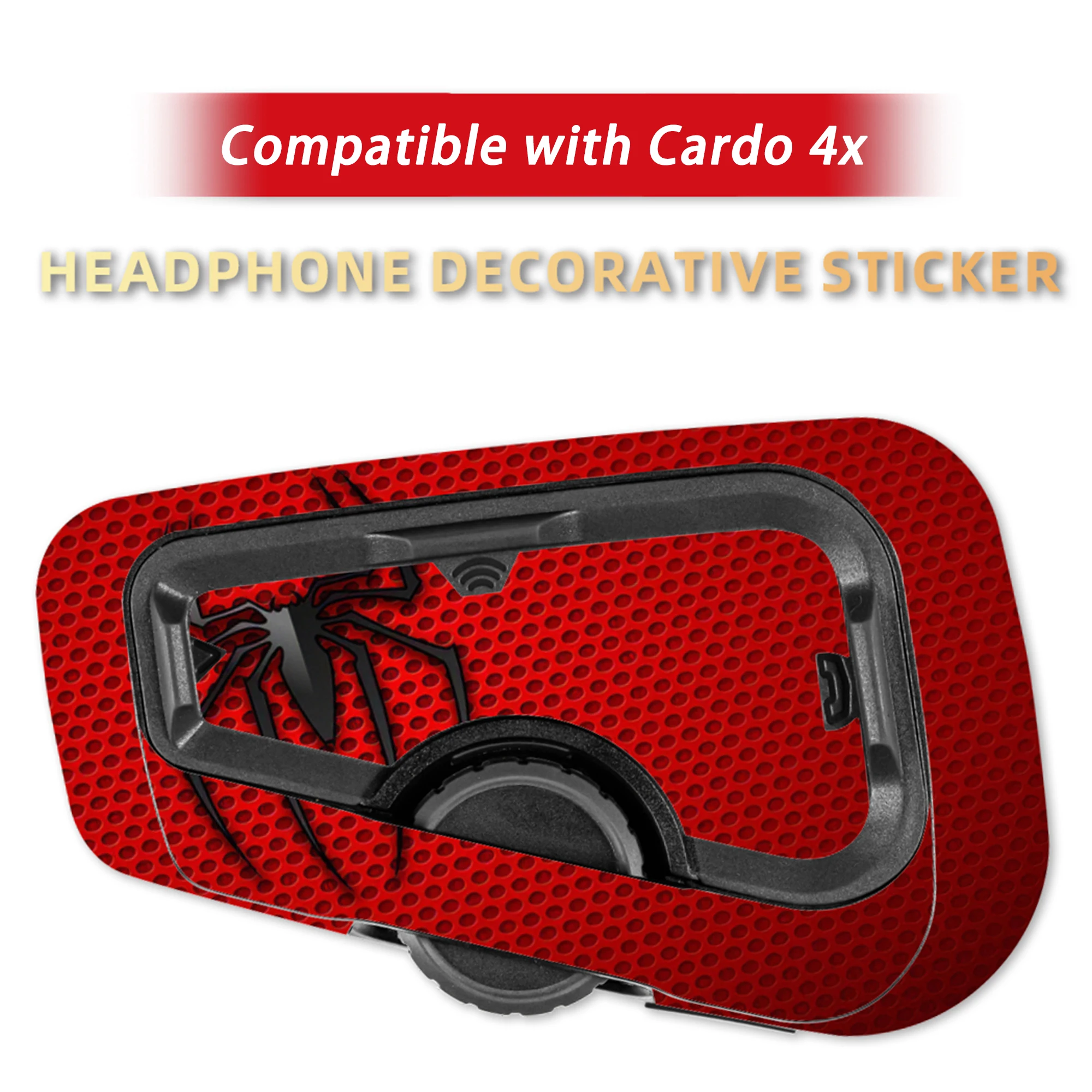 Waterproof Decor Stickers Compatible With Cardo FREECOM 4X Motorcycle Bluetooth Headset Stickers、Skin、Cover