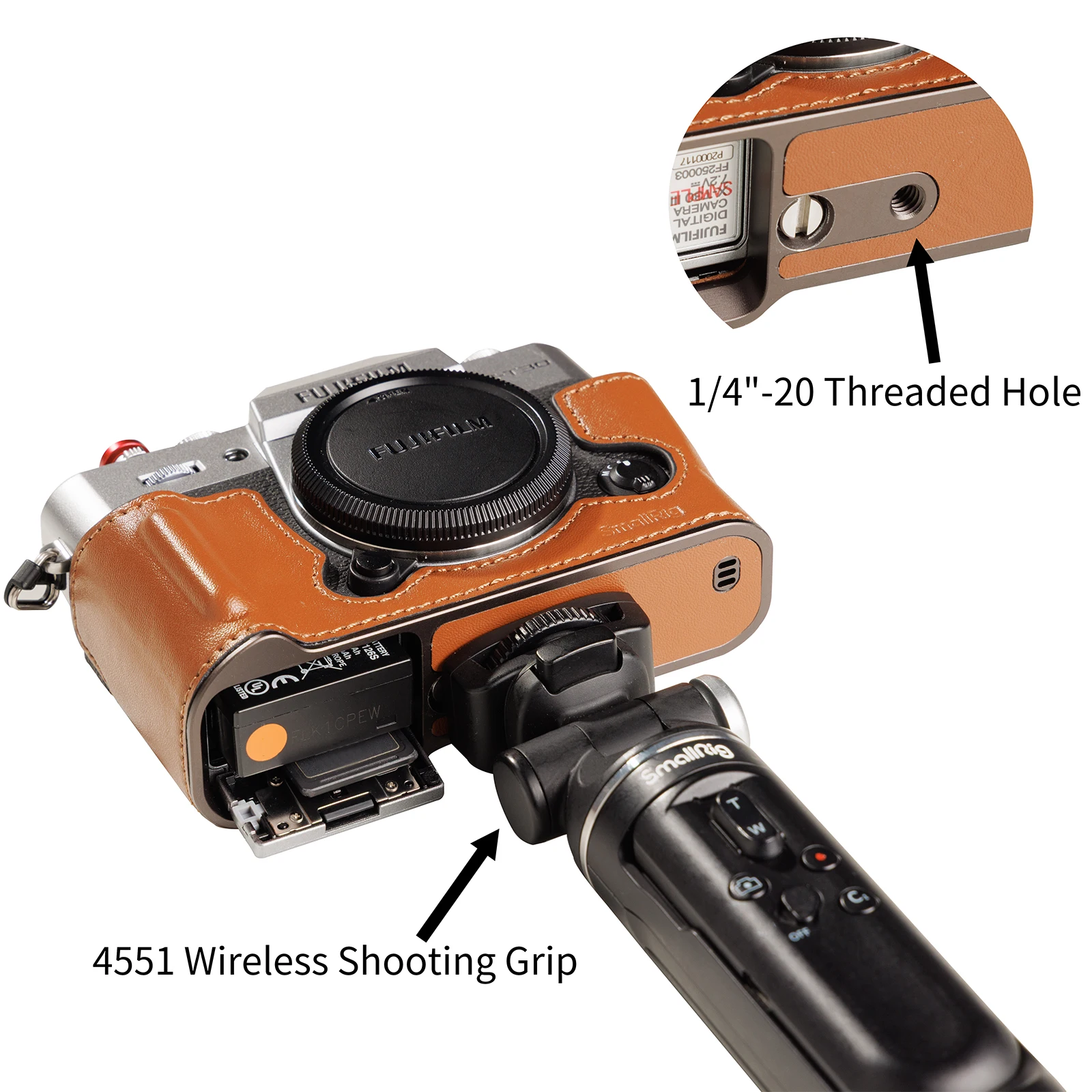 SmallRig X-T30 Leather Half Case 5670 Brown
