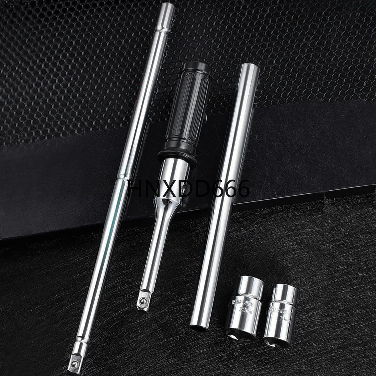 

Universal Wrench Tire Iron Nut Wrench Set with Storage Bag Standard Sockets (17/19/21/23mm)Duty Cross Wheel Wrench Removal Tool