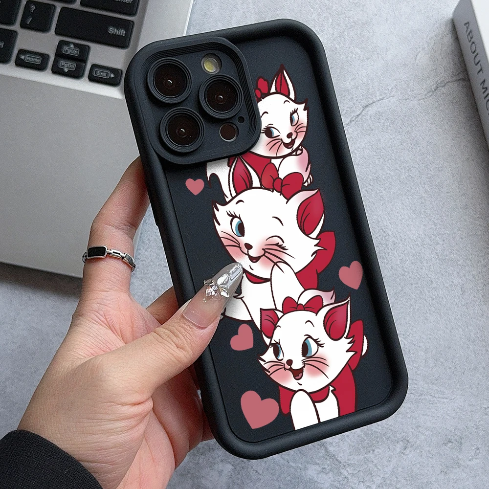 Disney Marie Cat Phone Case for Oppo Reno 12 11 10 8 7 6 5 4 3 2 Reno12 Reno11 Reno10 Reno8 T Z F Pro Plus 4G 5G Ladder Cover