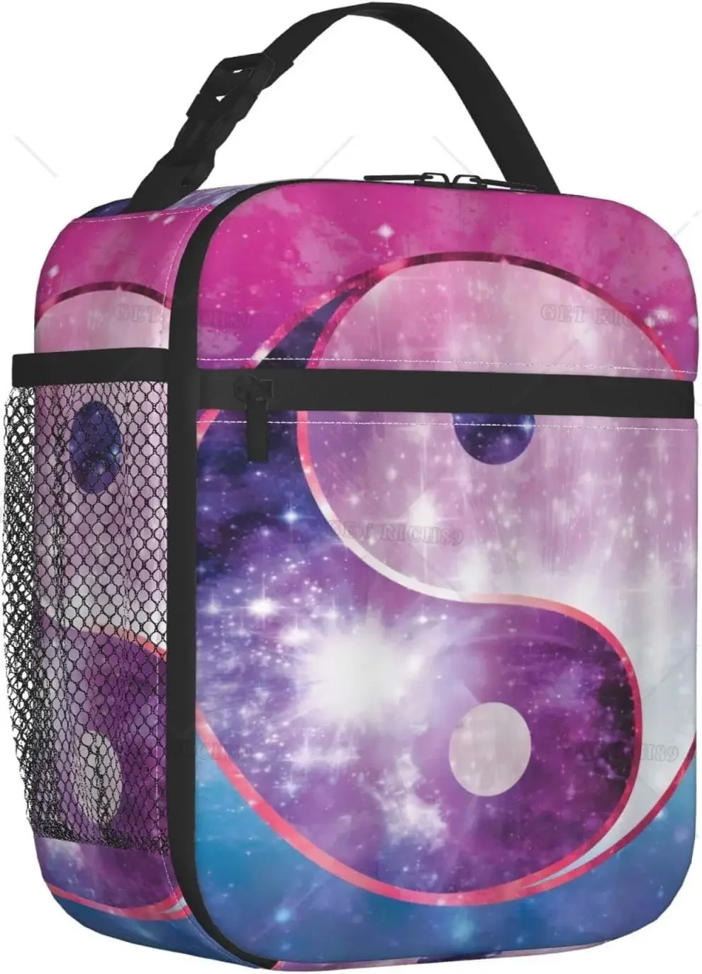 Spaceman Rocket in The Space Insulated Lunch Box Bag Portable Reusable Large Capacity Lunch Tote for Women Men Work School