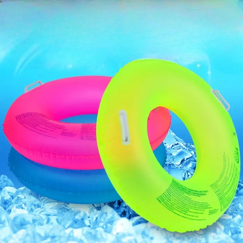 ฤดูร้อนสระว่ายน้ําเรืองแสง Inflatable ของเล่นว่ายน้ํากลางแจ้งแหวนสีสุ่มชายหาดว่ายน้ําลอยน้ําของเล่นสําหรับเด็กผู้ใหญ่
