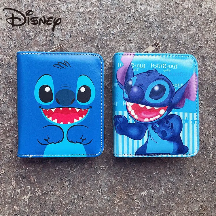 

MINISO Disney Stitch Cartoon Coin Purse Short Anime Cute Student Children Men and Women Zipper Wallet Cute Purse