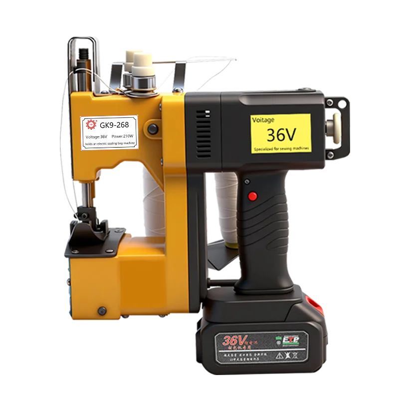 

Промышленная ручная швейная машина GK9-268 с двумя линиями и двумя иглами, на аккумуляторе, с высокоскоростным двигателем, ручное управление, новая модель с защитой от солнца