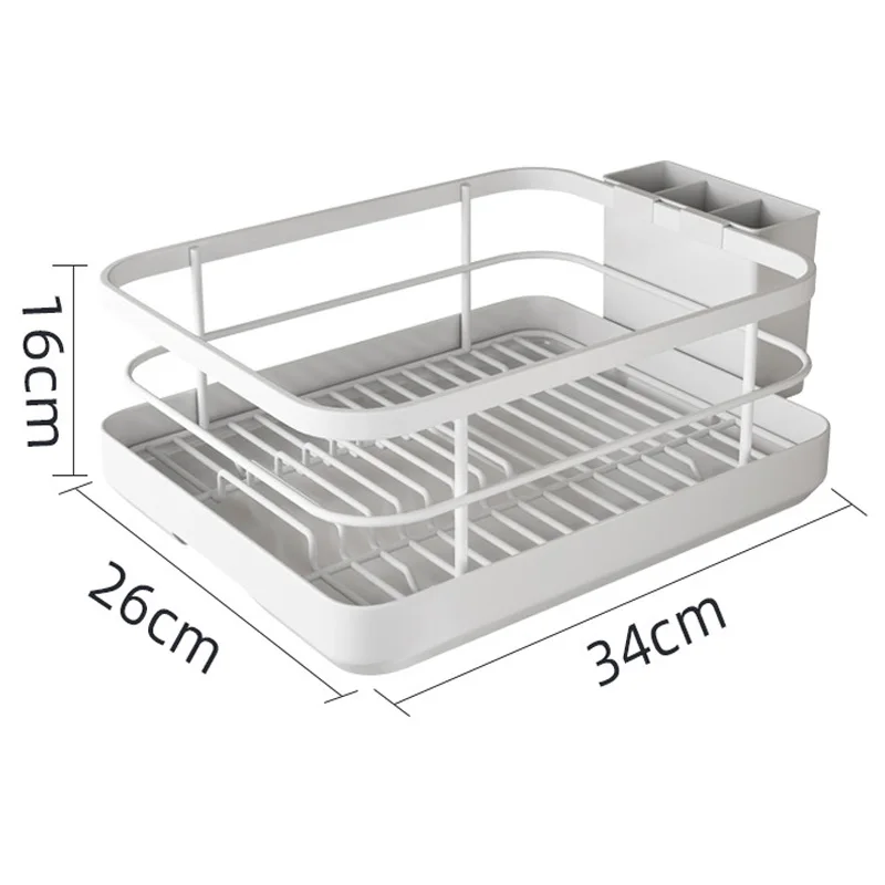 Kitchen Dish Storage Drainer Bowl Rack Sink Shelf Multifunctional Dish Drainer Countertop Chopsticks and Dishes Organizer