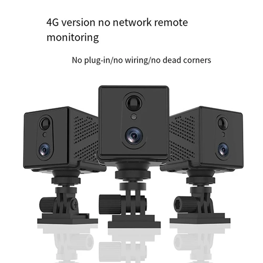 5MP 4G SIM Card Mini Camera Indoor Night Vision SurveillanceMonitoring Rechargeable 3000 mAh Battery Powered Home SecurityCam