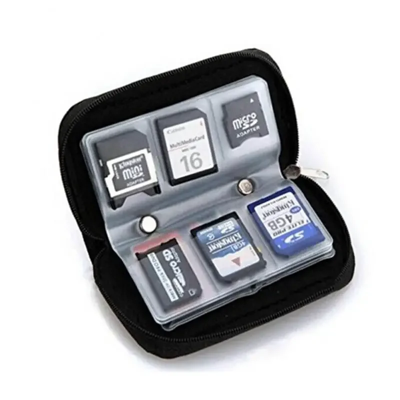 Memory Card Storage Bag Carrying Case Holder Wallet 22 Slot For CF/SD/Micro SD/SDHC/MS/DS Memory Card Box Bank Card Box Card Bag