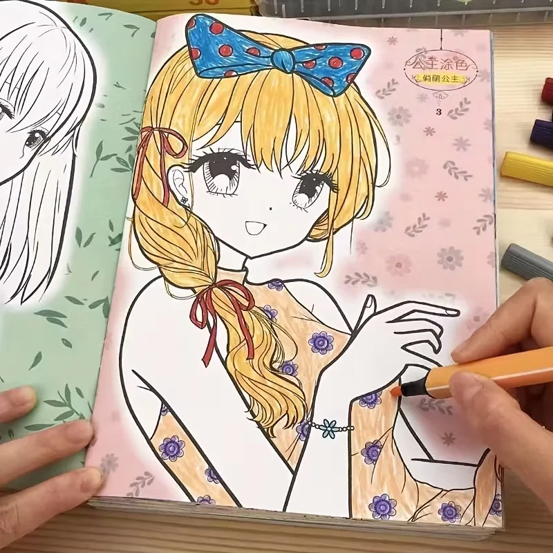 6 Coloring Books Featuring Princess Themes, Designed for Creative Expression And Education, Ideal for Relieving Stress