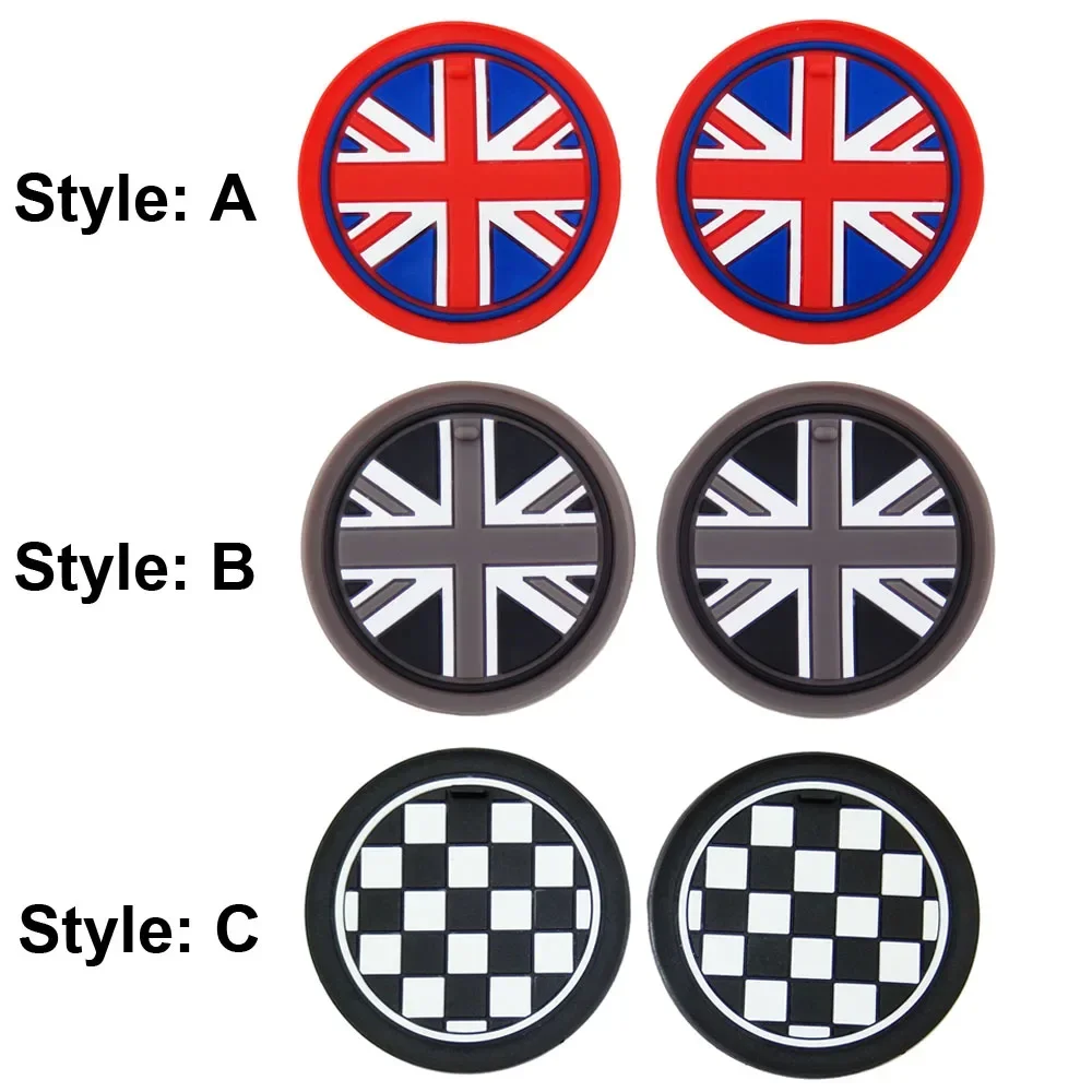 70mm 1Pcs Anti-Slip Cup Mat For Mini Countryman R60 WRC John Cooper Works LCI Cup Holder Mat Shockproof Silica Gel Pad