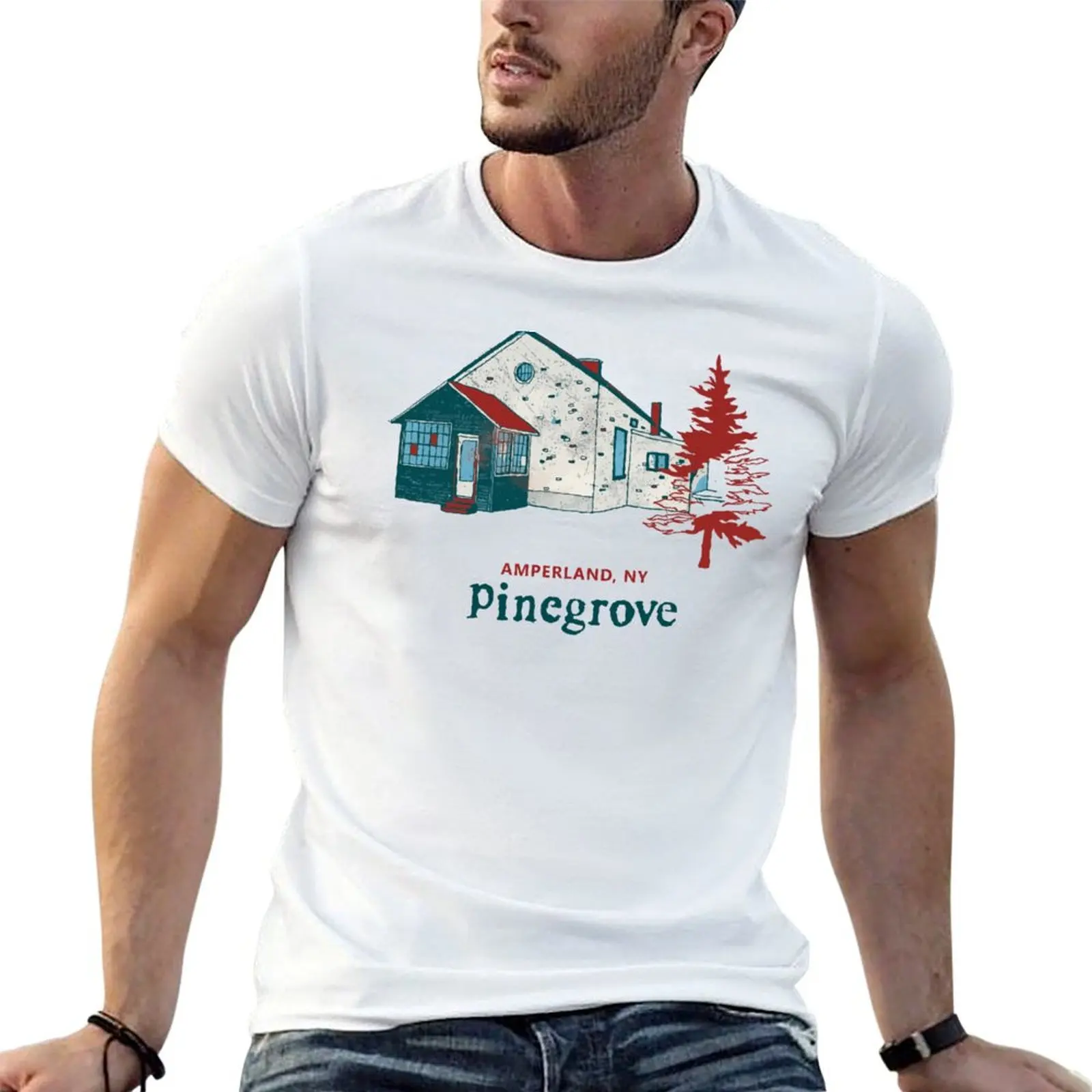 Футболка Pinegrove Merch Amperland, мужские футболки с графическим принтом, мужская футболка с графическим рисунком, футболки для мужчин, футболки с графическим принтом, футболка