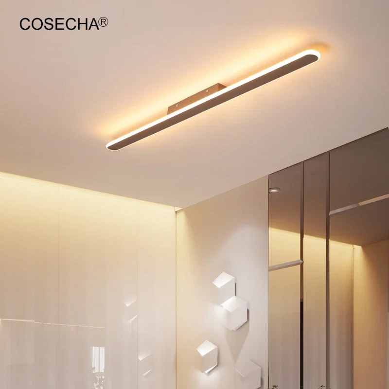 

Modern Long Ceiling Lamp Coffe Color In Hallway Bathroom Led Kitchen Ceiling Light For Dining Room Balcony Kitchen Stairecase