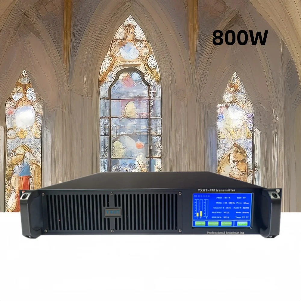 

2U, High-Power 800W FM Broadcast Transmitter: Touch-Screen & Compact Solution