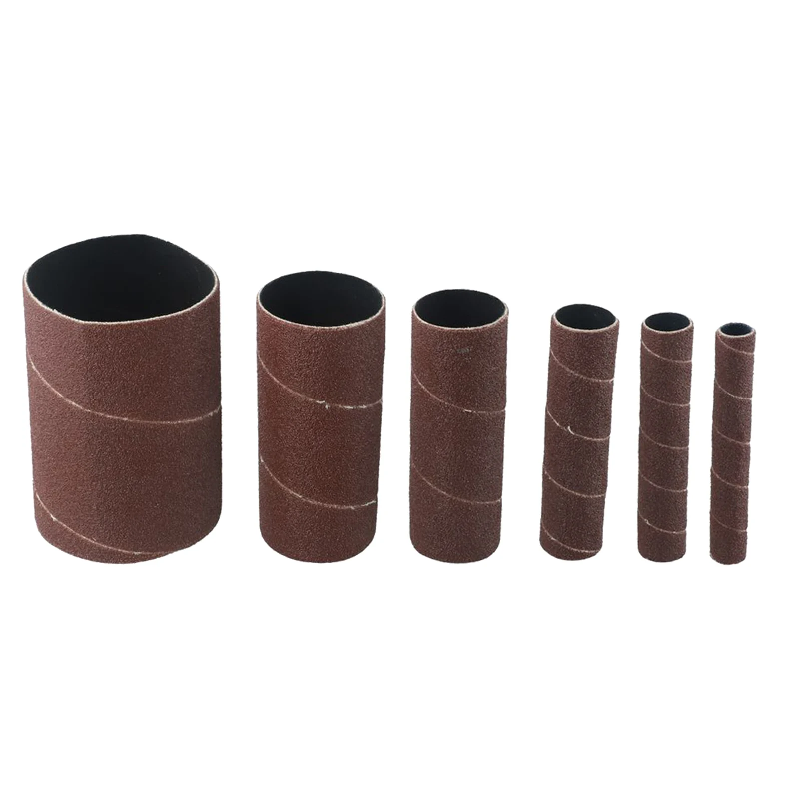 

6pcs Sanding Paper Sleeve For Metals Plastics Wood Jade To Polish Processing 80/120 Grit Sanding Paper Drum Sleeve Kit Tool