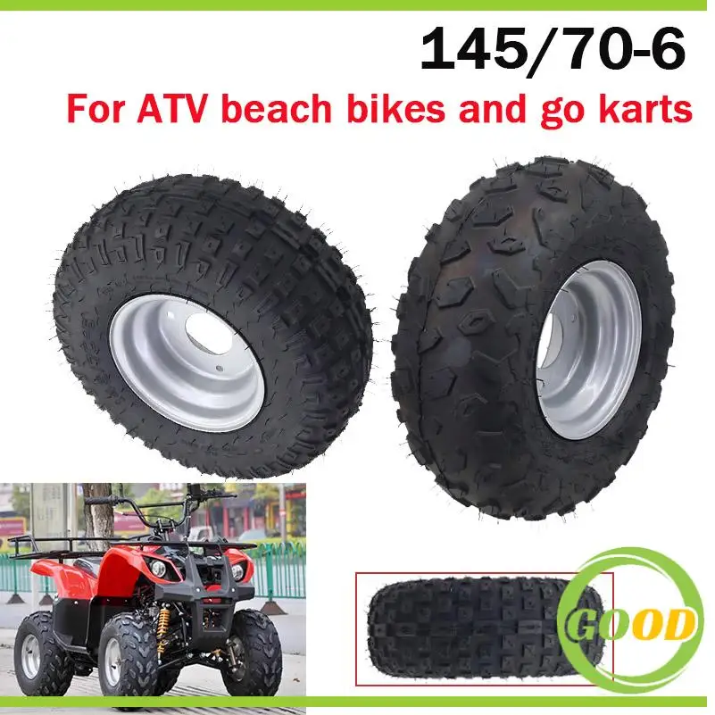 

Children's playground beach bike tire 145/70-6 diamond flower vacuum tire electric bike tire wheel hub assembly