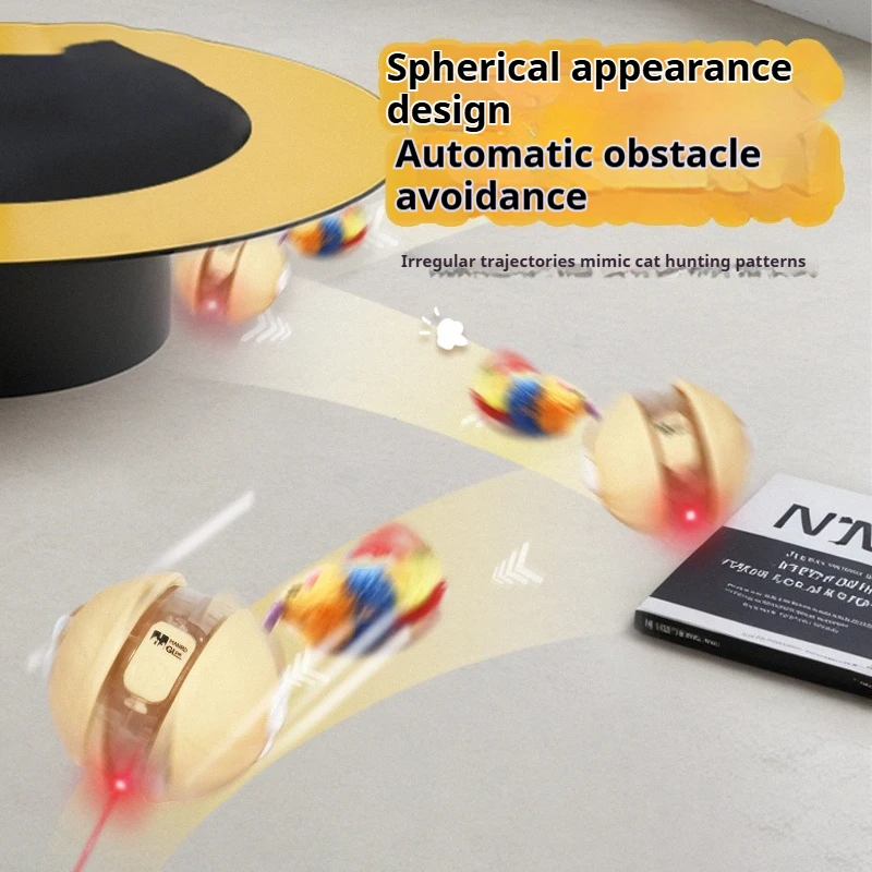 جديد الذكية القط التفاعلية العاب كروية الأشعة تحت الحمراء التلقائي كرة دوارة الذيل قابلة للشحن الحيوانات الأليفة لعبة القط التدريب تقليد الماوس