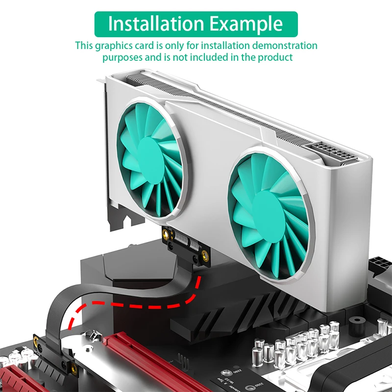 Cabo Riser PCIE X1 para PC Desktop, Cabo de Extensão, Cabo Flex Relocate, PCIE 3.0, Slot 1X a 1X, PCI Express, 1X Riser Card, 20cm, 8GB