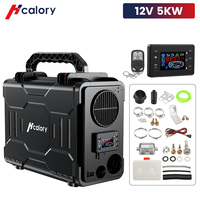 HCALORY 12V Portable Diesel Air Heater, 5KW All-in-One Diesel Parking Heater, Parking Bunk Heater with Remote Control