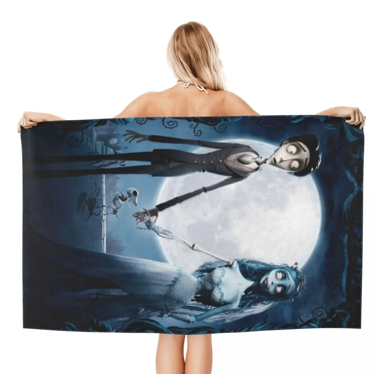 Corpse Bride Victor Super Soft Microfiber Bath Beach Towel Quick Drying Halloween Horror Scary Movie Bathroom Sports Towels