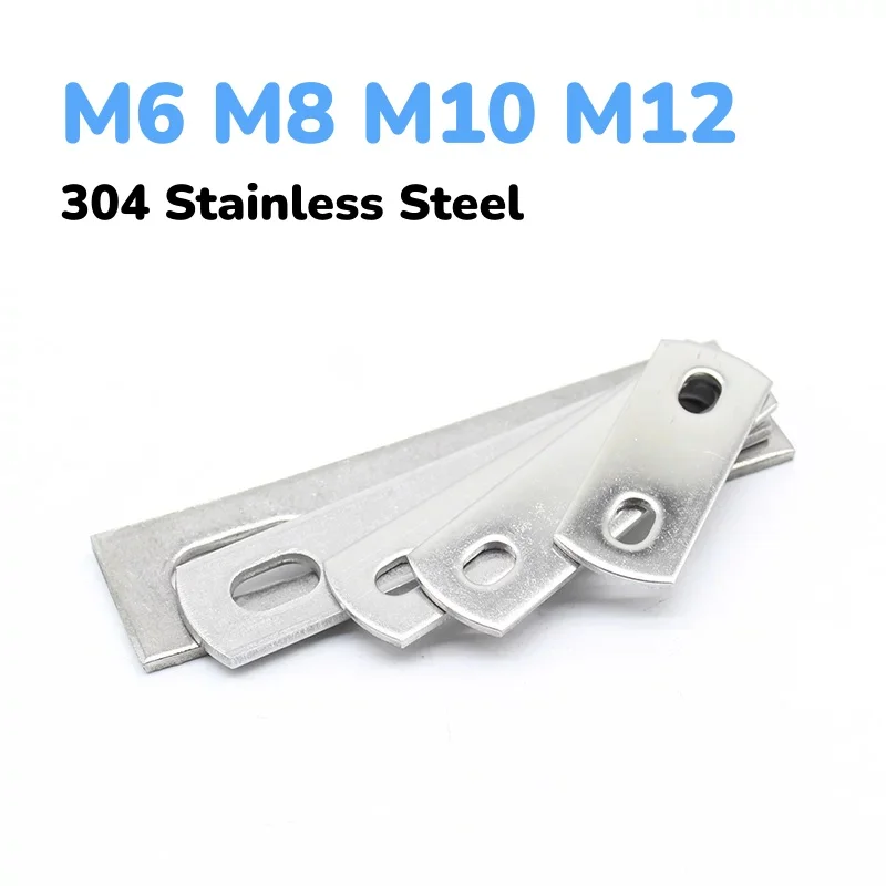 304 Stainless Steel M6 M8 M10 M12 U-Shaped Gasket Pipe Clamp Screw Pipe Clamp Baffle