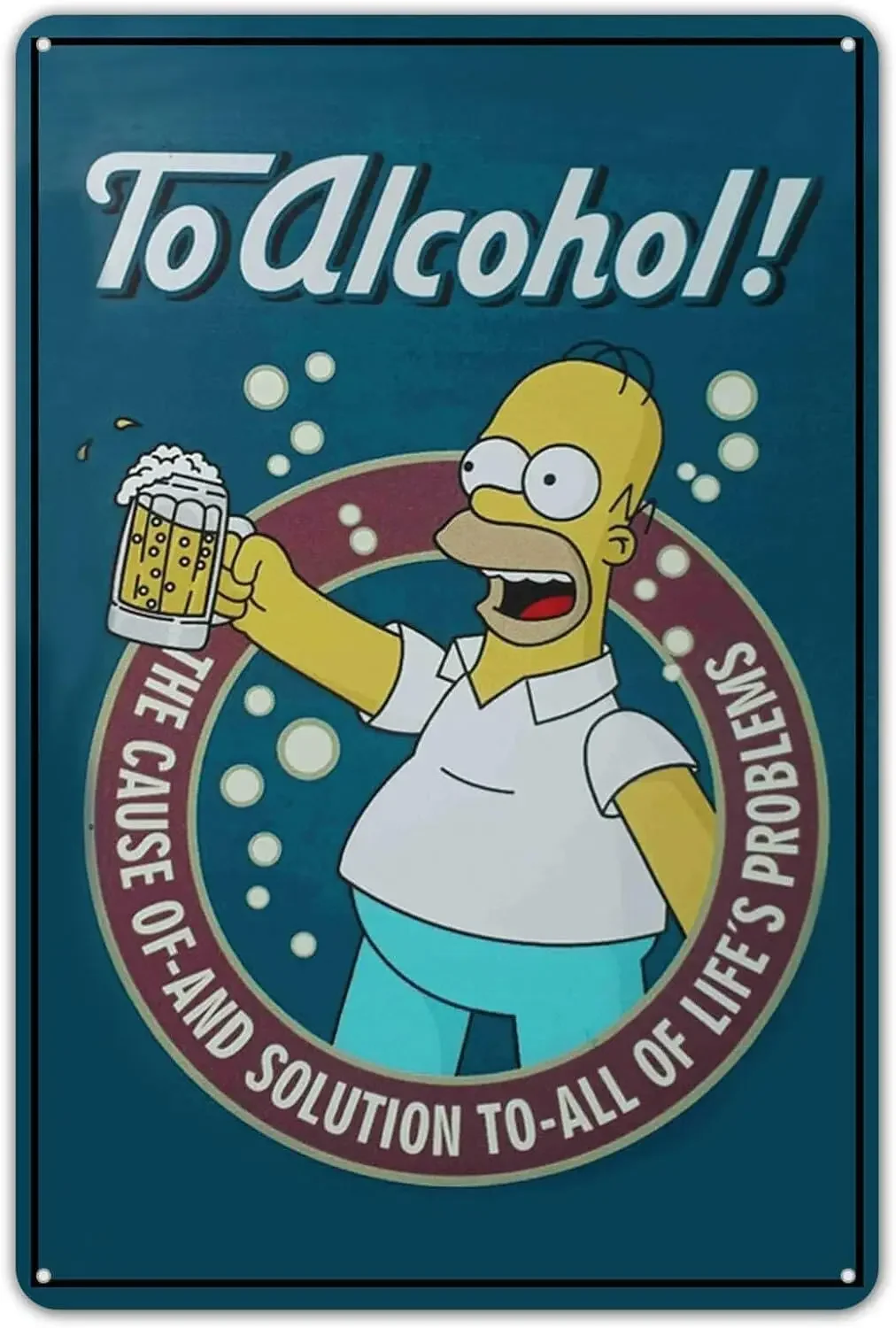 Letrero Metálico Vintage Agedsign, Poster de Cerveza Homer, Letrero Retro Duff, Decoración Personalizada para Bar, Cafetería, Restaurante y Hogar