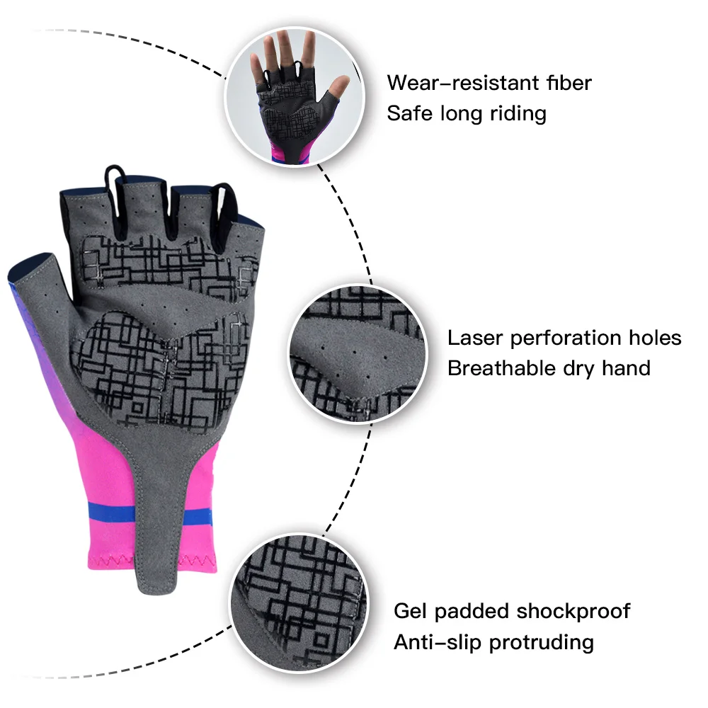 Pro cycling gloves, Gel Padded  Shockproof/Breathable  MTB Bicycling Road Half Finger cycling gloves