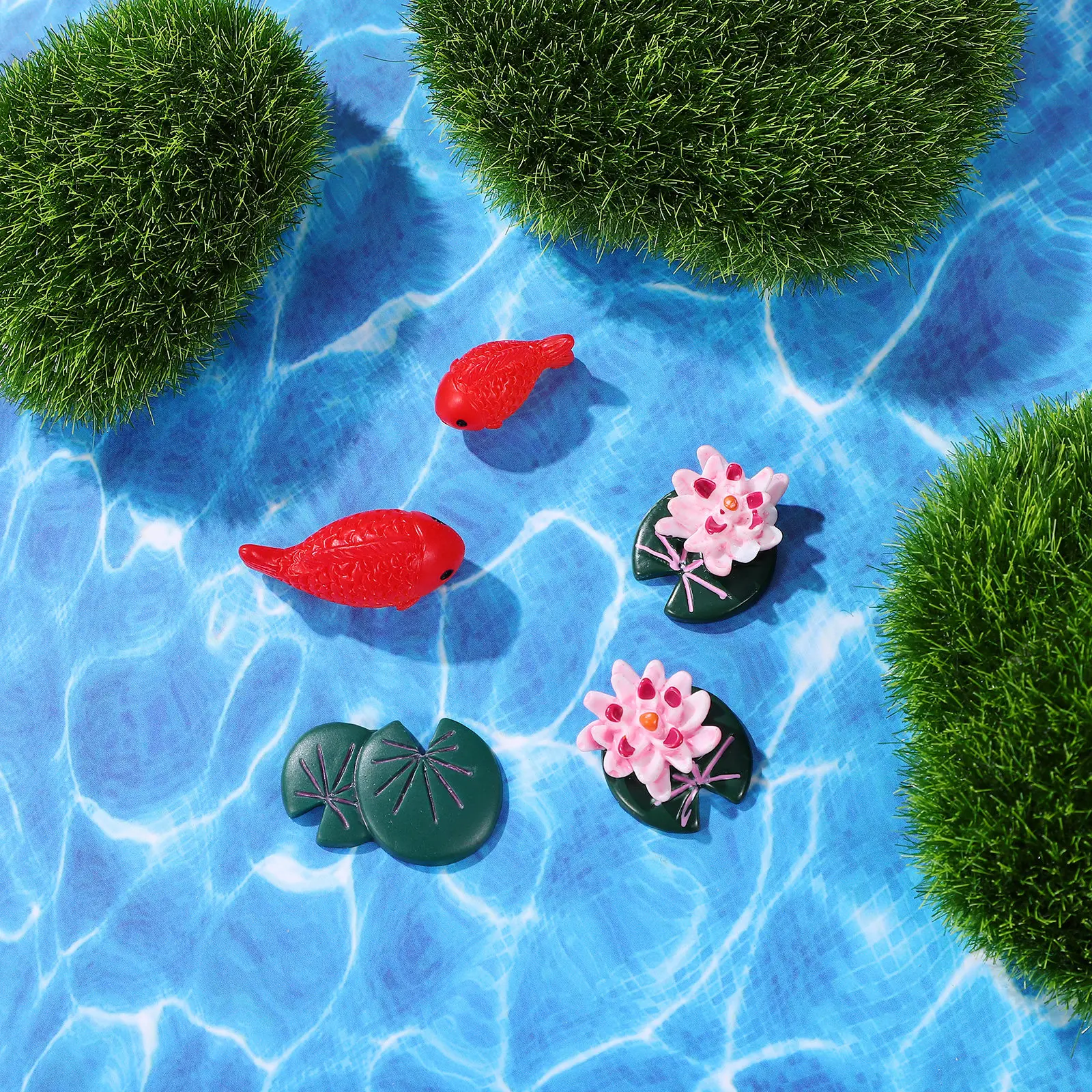 

5 Sheets Artificial River Tile Stream Sheet Sand Table Basing DIY Landscape Decor Plastic Water Scene Scenery Decor