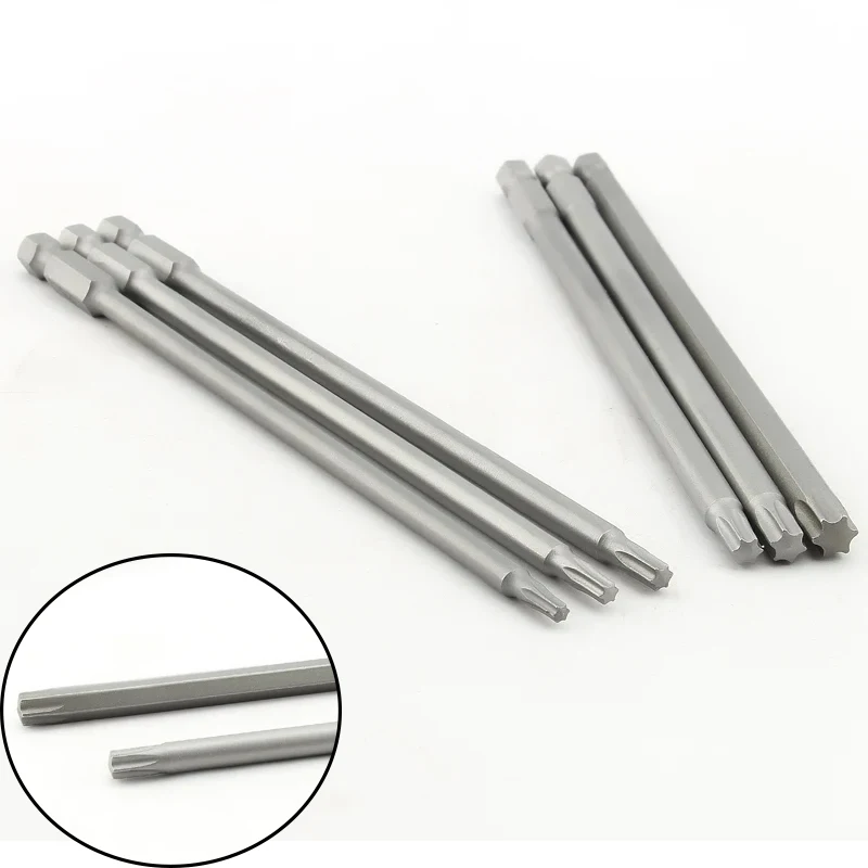 

150mm Long Plum Magnetic Screw Driver Bits Sets Torx Electric Screwdriver Drill Wind Torx Head T10-T40