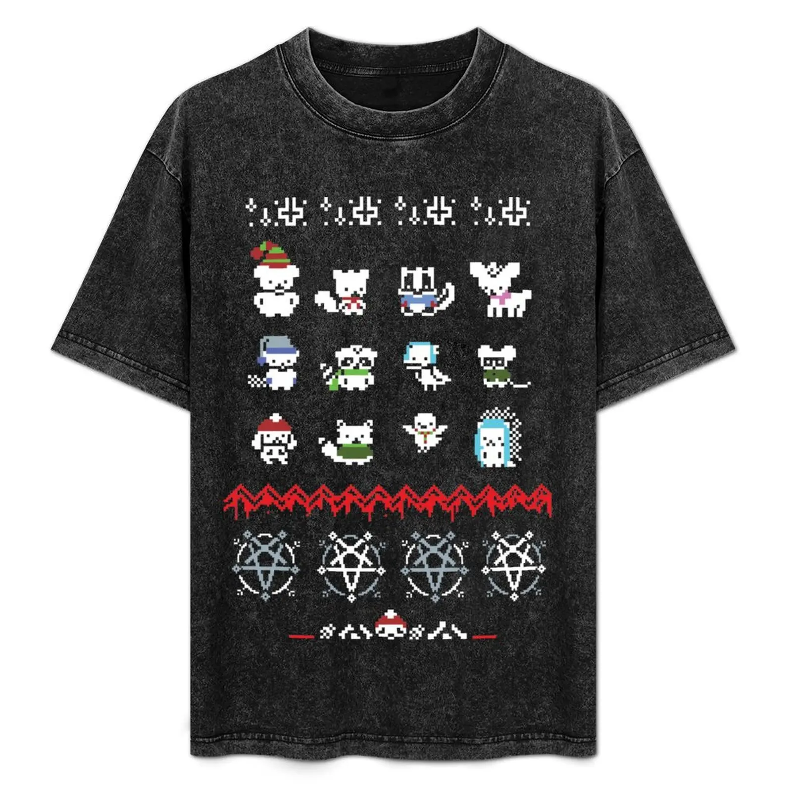 Woodland Critter Christmas Sweater T-Shirt Casual Soft Cotton Short Sleeve Tee
