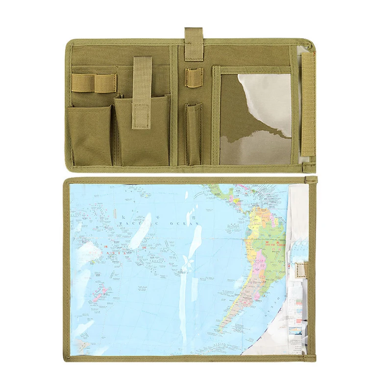 Tactical Map Case Imperméable à l’eau Multifonctionnel EDC Utility Tool Sac de rangement pour la randonnée Chasse Camping Activités de plein air