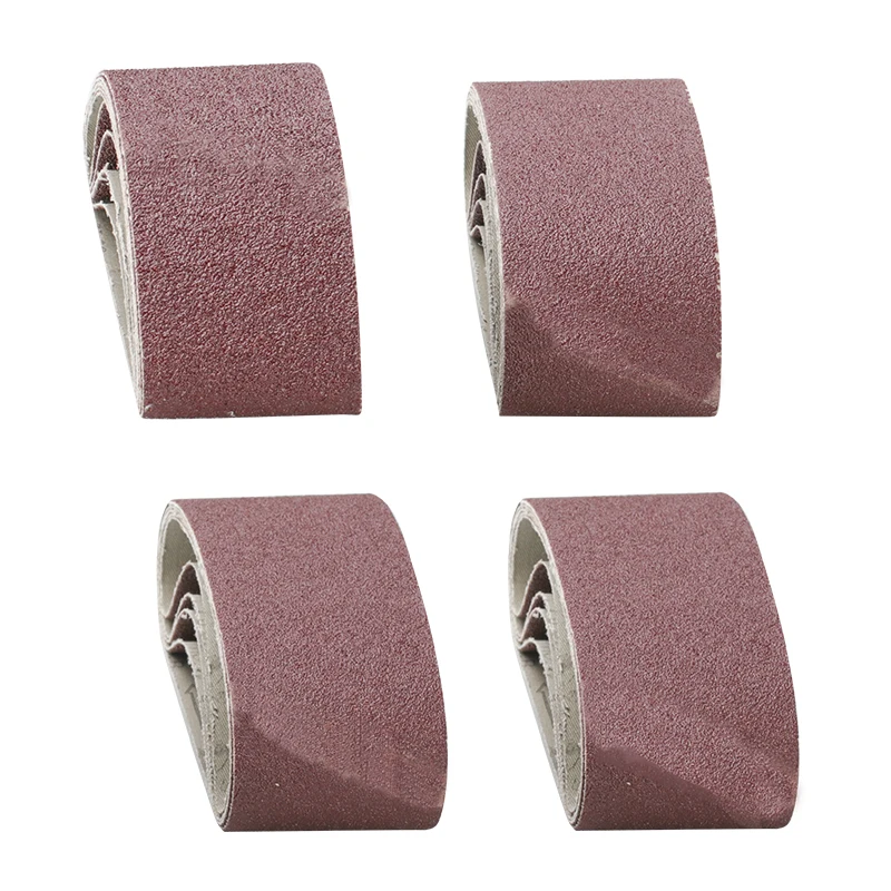 XCAN 5pcs 65x410mm Abrasive Sanding Belts 40/60/80/120 Grit Wood Soft Metal Polishing Sandpaper For Belt Sander Abrasive Tool