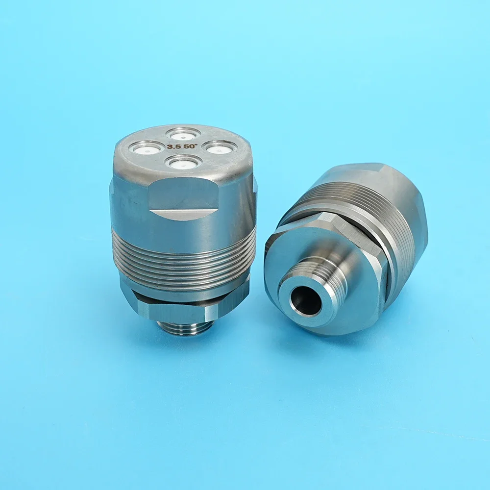 3/8 Inch 4 Holes Thread Alloy Snow Making Nozzle, Snow Gun Nozzle Replacement Spare Parts for Artificial Snow Making Machine