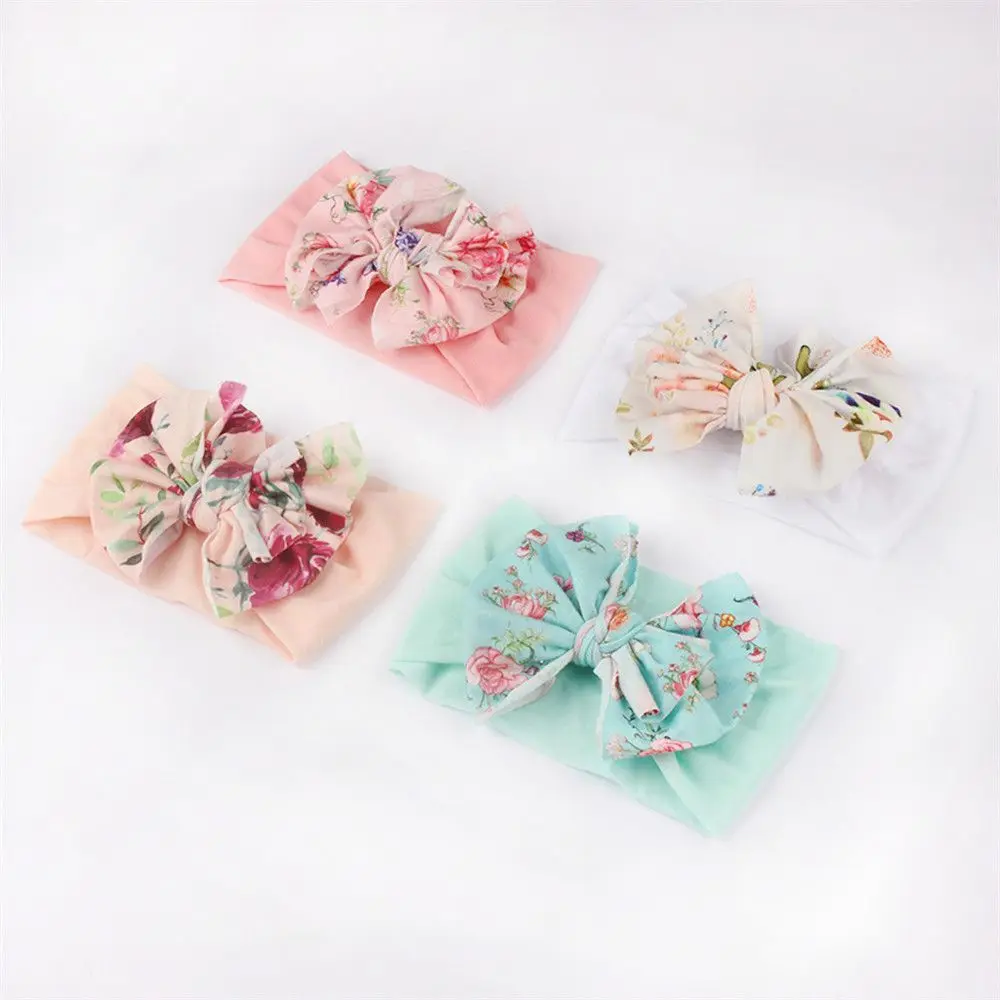 Bowknot Turban Hair Accessories Rabbit Hair Band Headwrap Newborn Headwear Baby Headband