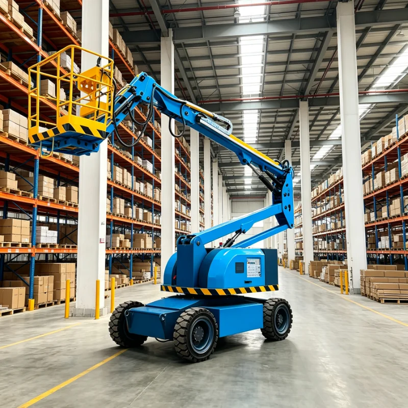 Customized Aerial Work Platform 200kg Capacity Electric Driven Mobile Boom Lift For Construction Site Use