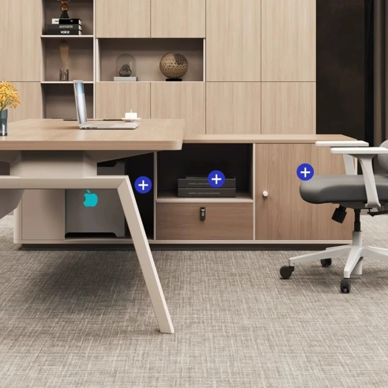 Modern Brown Executive Desk Luxury Strong Cheap Drawers Executive Desk Wood Large Mesa De Escritorio Office Desk Furniture