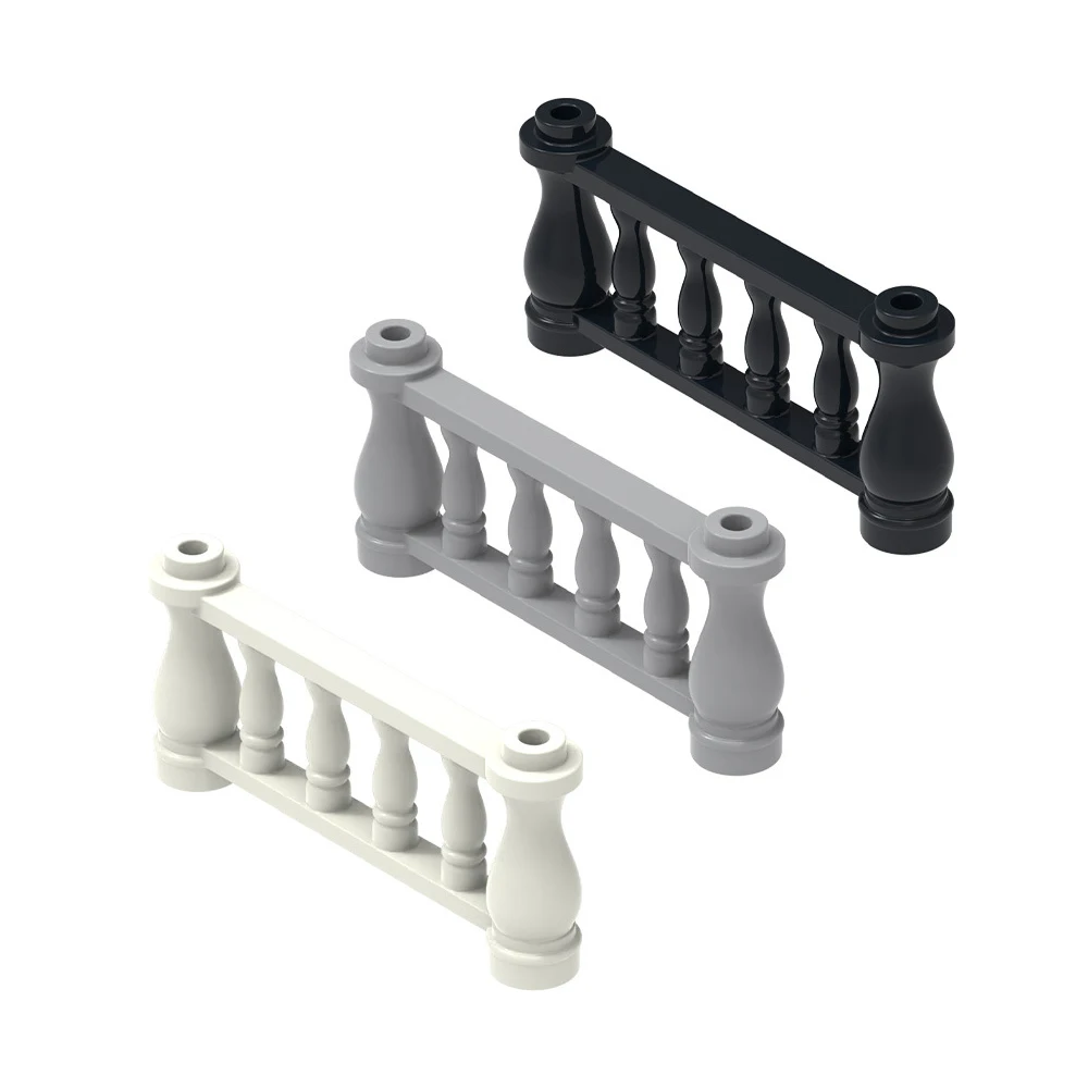 Moc 10 pçs parte tijolos 32932 especial pequeno corrimão parede blocos de construção conjunto casa castelo guardrail partícula brinquedo diy presente das crianças