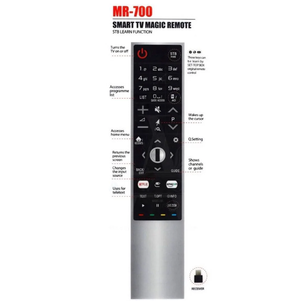 TV Remote Control For MR-700 AN-MR700 AN-MR600 AN-MR650 AKB75455601 AKB75455602 OLED65G6P-U Series IR Learning Controller