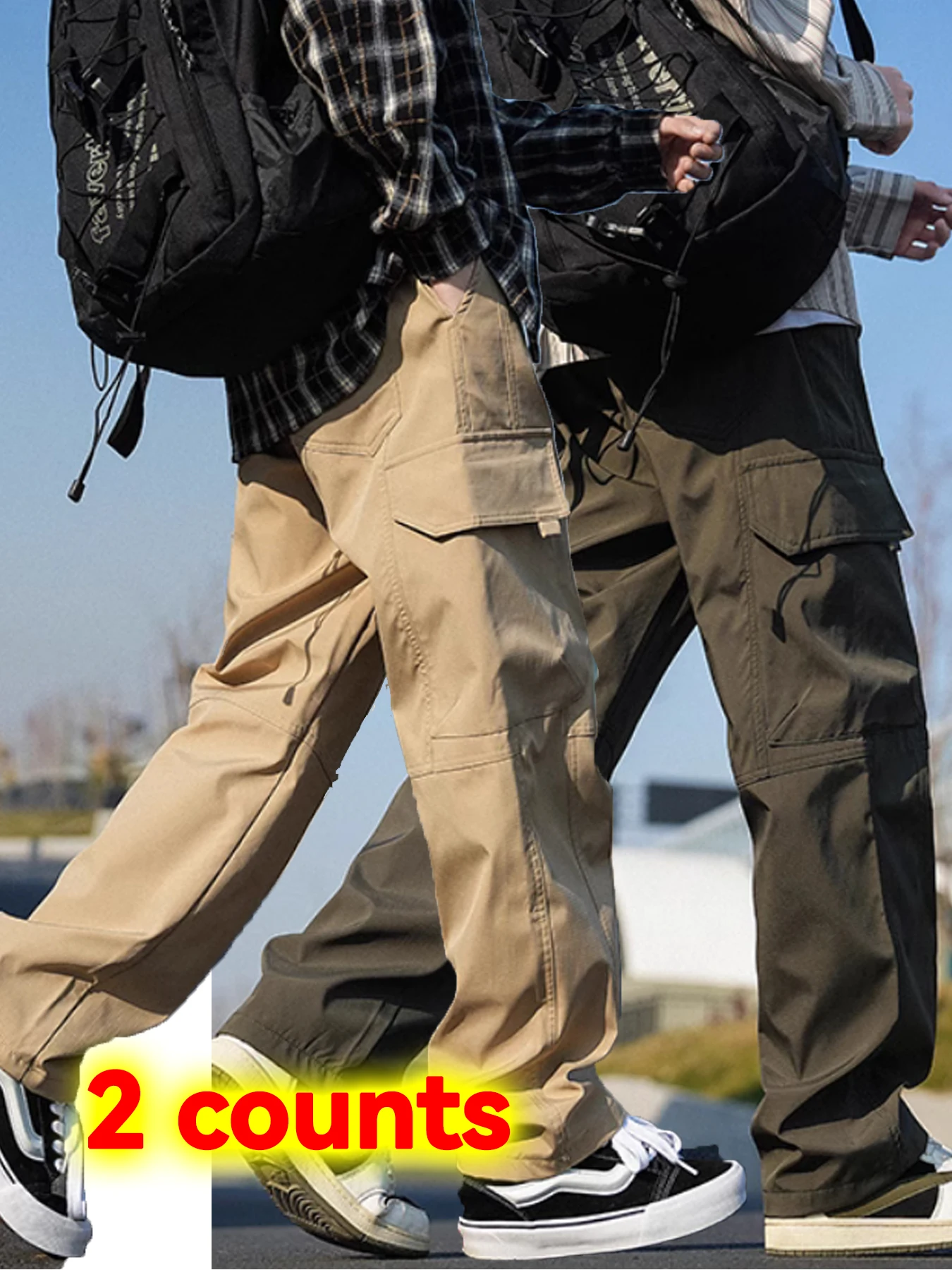 

2025 new summer plus size straight tube multi pocket summer thin design with added fat and enlarged casual pants men's work pant